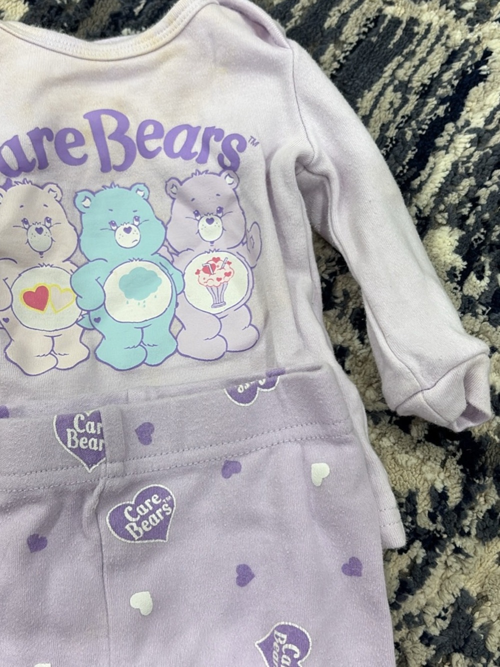 Care Bears Lavender & Pink Baby One-Pieces with Panda and Heart Prints - Picture 7 of 10